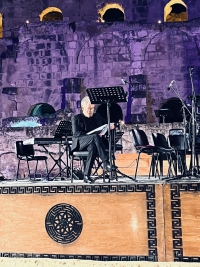 Gabriele Lavia e Federica De Martino sul palco di El Jem (Tunisia) per la quarta edizione del Fortissimo Fest