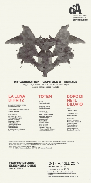 Dal 13 al 14 aprile al Teatro Studio “Eleonora Duse” va in scena il secondo capitolo di “My Generation&quot;